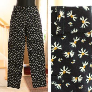 BANANA REPUBLIC Blue Sloan Pants with Flowers